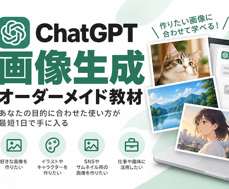 目的に合わせたChatGPT画像生成教材を作ります イメージ1