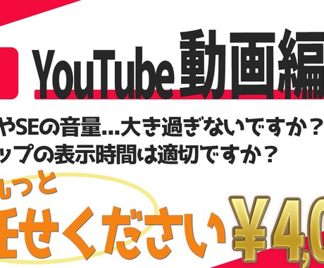 高クオリティ!!YouTube向けの動画編集します 編集に時間をかけられない、かけたくない方の編集代行します イメージ1