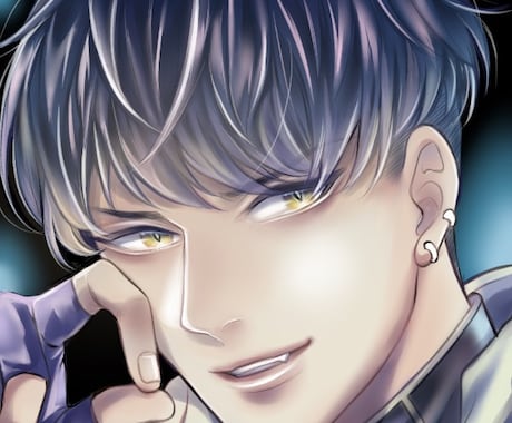 美形からオジ様まで。魅力的なイラストに仕上げます BLやNLも可能！格好良いイラストでアイコンを彩りませんか？ イメージ1