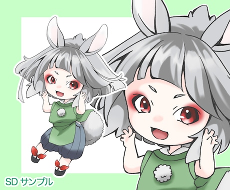 デフォルメイラスト(SD)描きます Vtuber様、三次元様、IRIAMなどで使えるミニキャラ！ イメージ2