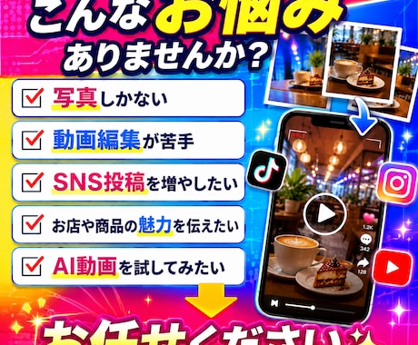 写真からAI動画を作成します SNS運営経験を活かして制作します イメージ2