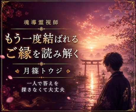 復縁成就｜復縁の可能性と本音を神断します 復縁を阻む根源を神断し本来のご縁へ導きます イメージ2