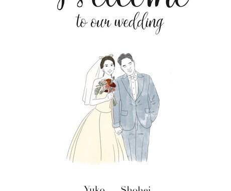 お気に入りのお写真をドレス姿にいたします 結婚式のウェルカムボードや記念日に！未入籍のパートナーも☺︎ イメージ1