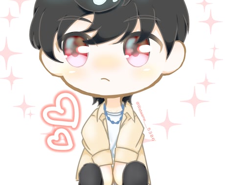 商用利用OK！ミニキャラアイコン書きます かわいいオリジナルアイコンが欲しい方に♡ イメージ1