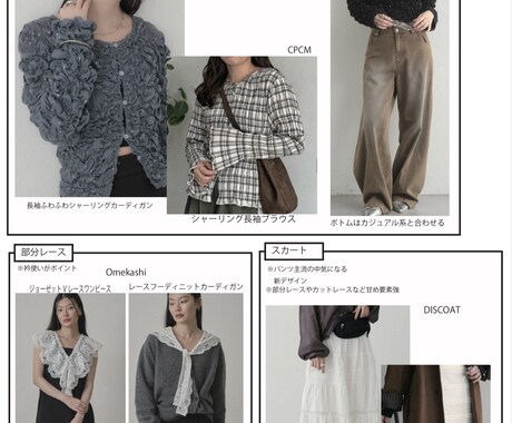 レディースアパレルブランド市場リサーチを行います トレンド、企画、販促、アパレル企画ネタの提案お手伝いします。 イメージ2