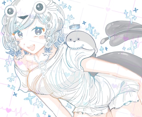 2,500円～　ゆるかわ線画イラスト承ります 「雰囲気がかわいい」「やさしい世界観」のイラストを制作します イメージ1