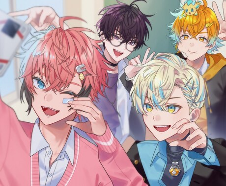 立ち絵・一枚絵・キャラデザ・SD等制作いたします 用途に合わせたカラフルで綺麗なイラストを制作いたします！ イメージ1