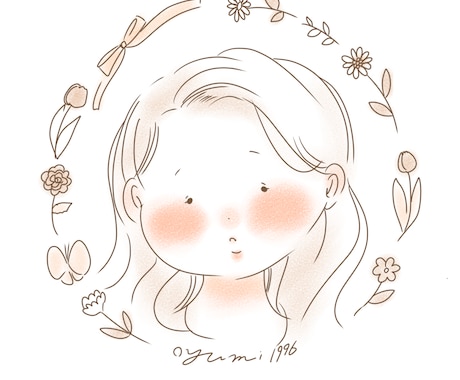 シンプルな似顔絵、アイコンをお描きします SNS、プロフィール画像、ゆるふわイラスト イメージ2