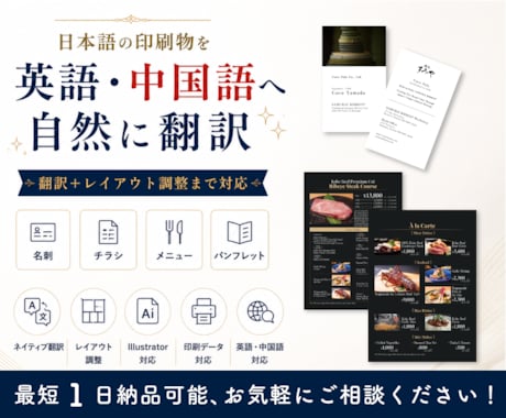 インバウンド対応の翻訳・PDFデータを修正します イメージ1
