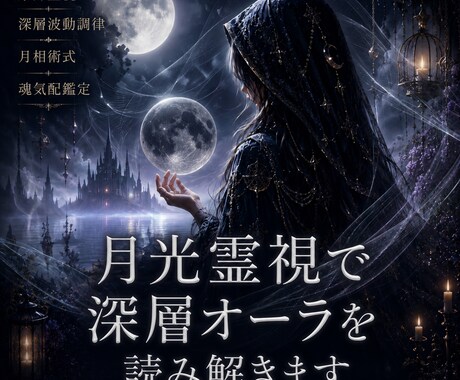 月光霊視で深層オーラを読み解きます 【オーラ鑑定】深層意識に沈む波動を静かに調律 イメージ1