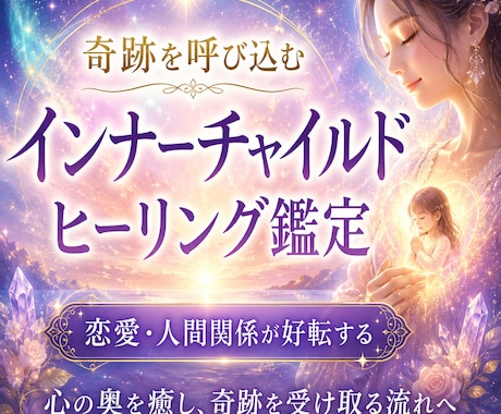 奇跡を呼び込むインナーチャイルド鑑定行います 彼から連絡が来た…奇跡の声、多数。人間関係・恋愛が好転します イメージ1