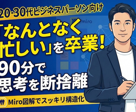 思考の構造化で「なんとなく忙しい」を解消します 90分で思考を断捨離。やるべきことだけを残す図解セッション イメージ1