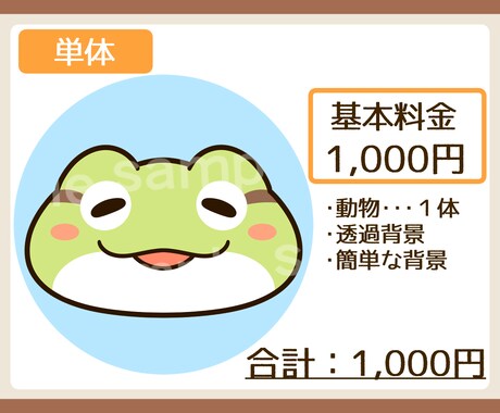 お顔のみで目立つ！可愛い動物イラスト制作します お顔アップで印象的！アイコンや動画配信等にオススメ♪ イメージ2