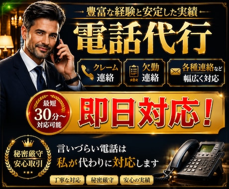 すぐOK！電話対応のプロが様々な電話を代行致します イメージ1
