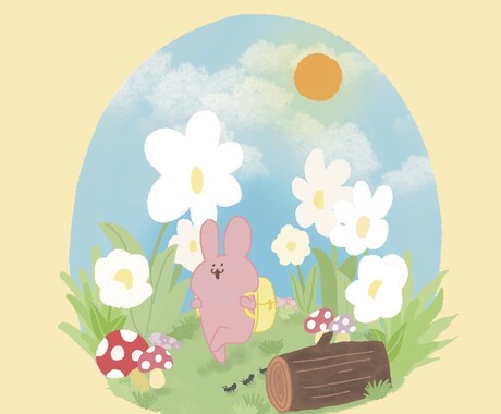 あなただけのオリジナルイラスト描きます 絵本の1ページのような、あなたの好きをぎゅっと詰めます イメージ2