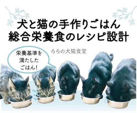 犬と猫の手作りレシピ(総合栄養食)を作成いたします ペット栄養管理士兼獣医師による手作りレシピ作成サービスです イメージ1