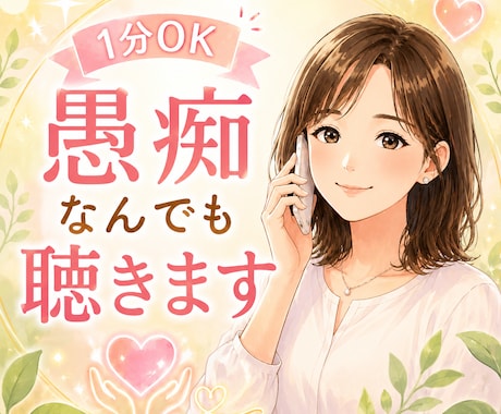 今すぐ1分OK✨愚痴・何でも優しく聴きます 短時間でも気持ちを吐き出したい、スッキリしたい方へ イメージ1