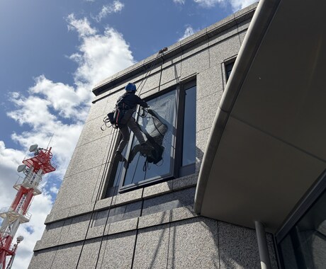 ガラス清掃のコツ・ロープ作業の相談乗ります 現場でのお困りごとなどガラス清掃のコツなどお教えします! イメージ1