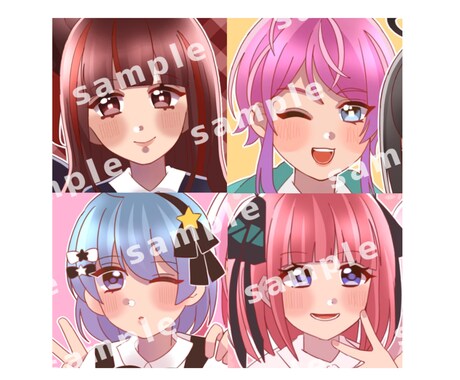 SNS等に！かわいいイラストお届けします アイコン、歌ってみた動画、グッズ、観賞用などに!! イメージ2