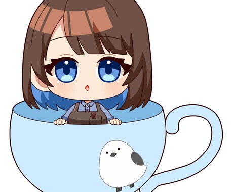商用利用込み！ティーカップ量産イラスト制作します かわいいティーカップに入ったキャラクターを描きます！ イメージ2