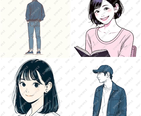 SNSの「顔」／シンプルな線画アイコン描きます 気に入らなければキャンセルOK、安心してご利用下さい。 イメージ2