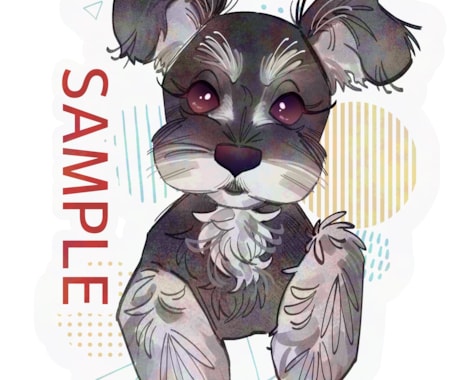 愛犬のオーダーメイド似顔絵描きます うちの子グッズ制作にもピッタリ！ イメージ2