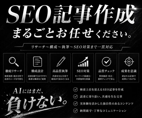 SEO×読者目線｜完璧と思えるまでお付き合いします AIにはまだ負けない。あなたにしか書けない体験を文章に。 イメージ1