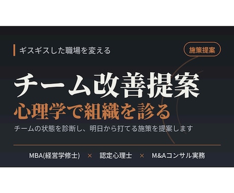 チームがまとまる施策を心理学から提案します ギスギスした職場を診断し、明日から打てる一手を イメージ1
