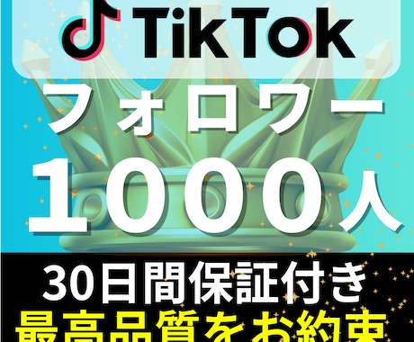 TikTokのフォロワー+1000人増加します TikTokを全世界へ拡散！+1000人増加します イメージ1