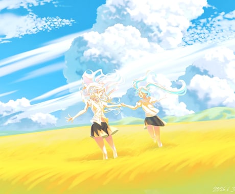 歌ってみた･MVに！サムネイルイラスト描きます 先着3名様：背景あり一枚絵が5,000円！初心者様も大歓迎！ イメージ2