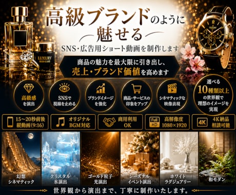 SNS広告で商品価値を高めるPR動画を制作します イメージ1