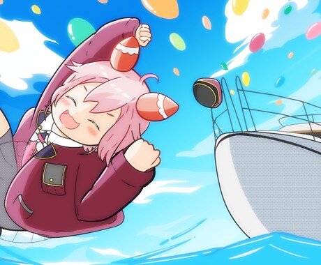 商用利用可！アイコン、サムネ、1枚絵など描きます かわいい絵柄で、要望に幅広く受け答えます イメージ1