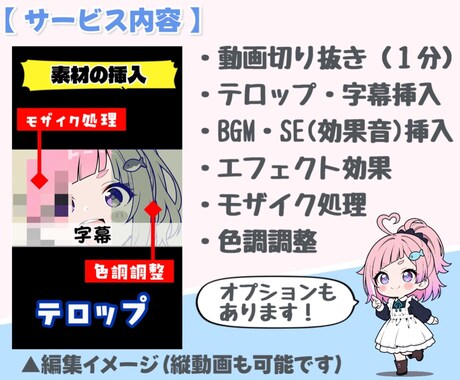 ショート動画&リール動画の編集承ります YouTube・TikTok・Instagram…など イメージ2
