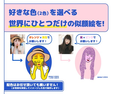 完成データ無料！ちょっとクセのある似顔絵描きます SNSや自己紹介ツールにお使いいただけます！ イメージ2