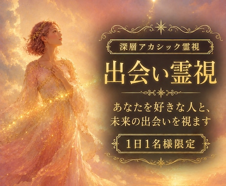 あなたを好きな人と未来の出会いを深層霊視します 婚活疲れのあなたへ。出会いを止めている原因を視ます イメージ1