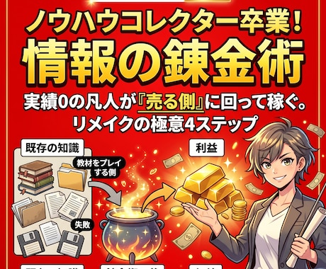 ノウハウコレクター救済 実績ゼロを武器に変えます 「コンテンツ編集（リメイク）の錬金術」 イメージ1