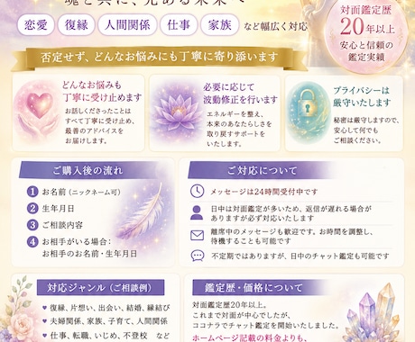 3人限定　気軽に占いたい！という方におすすめます 分析力を活かした占い鑑定で、あなたの運勢や未来を紐解きます イメージ1