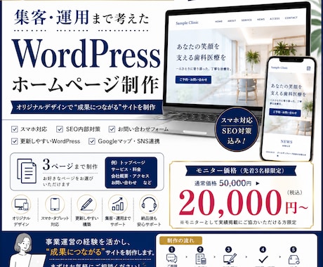WordPressホームページを制作します イメージ1