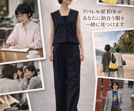 何着ても似合わん！テイスト迷子を抜け出す服選びます アパレル歴10年の私が誠心誠意、サポートさせていただきます！ イメージ1