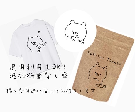 ゆる〜いイラスト描きます アイコンや挿絵に！オプションなどの追加料金なし商用OK イメージ2