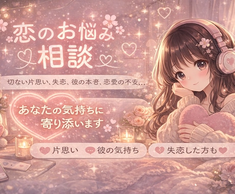 恋のお悩み、やさしくお聞きします うまく話せなくても大丈夫。あなたの気持ちにそっと寄り添います イメージ1