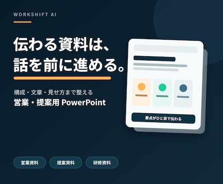 伝わるPowerPoint営業提案資料を作成します イメージ1