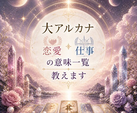 大アルカナ恋愛・仕事の意味一覧教えます よくあるお悩みにしぼった意味一覧になります イメージ1