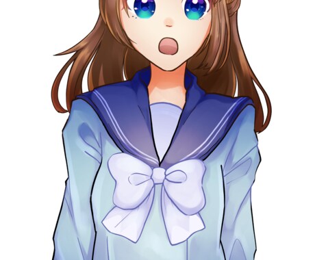 ソシャゲ塗り風キャライラスト＋喜怒哀楽表情描きます 腰から上のキャラ、老若男女＋獣描きます！全身と表情差分も可 イメージ2