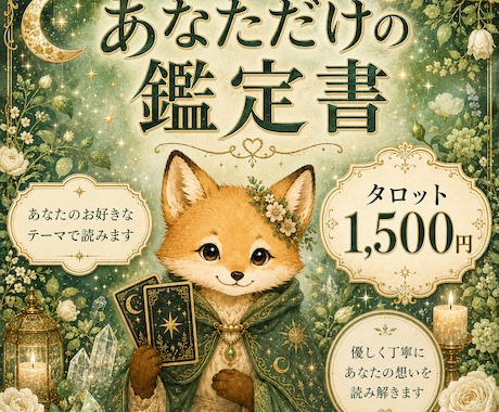 個人鑑定│あなただけのタロット占いをします ¥1,500 個人鑑定｜あなただけのタロットリーディング イメージ1