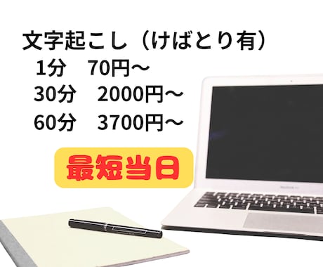 迅速丁寧に高精度文字起こしをします インタビュー、会議音声、講義、講演等を正確に文字化 イメージ1