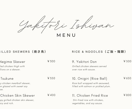トリリンガルが飲食店向け多言語メニュー作成します 24時間納品×低価格｜その他言語も対応可能 イメージ2