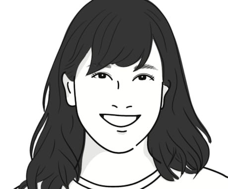 シンプルなモノクロ似顔絵・アイコンお描きします SNS・ブログ等のアイコンや名刺の挿絵、プレゼントに♪ イメージ2
