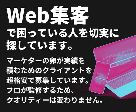 プロのWebマーケターが集客・売り方を伝授します 現役プロWebマーケターが最新で最適なノウハウを教えます！！ イメージ1