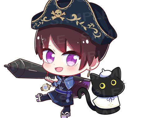 VTuber向けぷにぷにミニキャラ描きます 個人VTuberさんの配信やアイコンに使用できます！ イメージ2